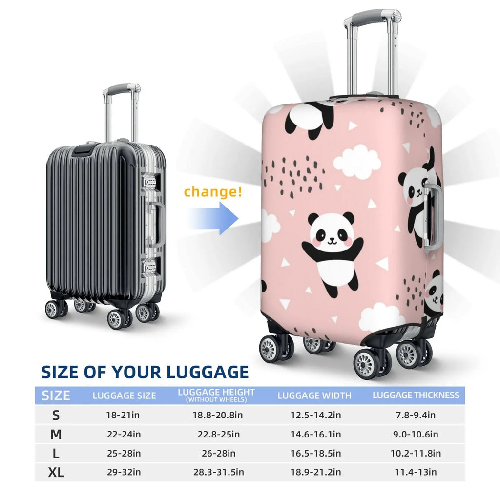 Cover Protector Clouds Anti-Scratch Cover 18-32 Washable The And Star Sky In Suitcase Fits Flying Luggage Panda Between Bingfone Suitcase Cover Luggage Inch