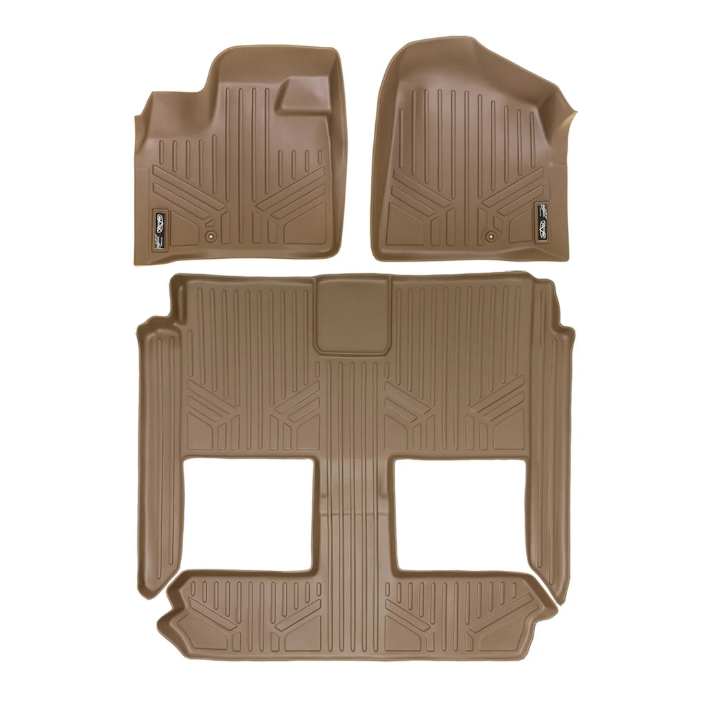 Caravan Grand Floor Tan 1st/2nd for Mats Smartliner Rows Liner 2008-2020 Dodge