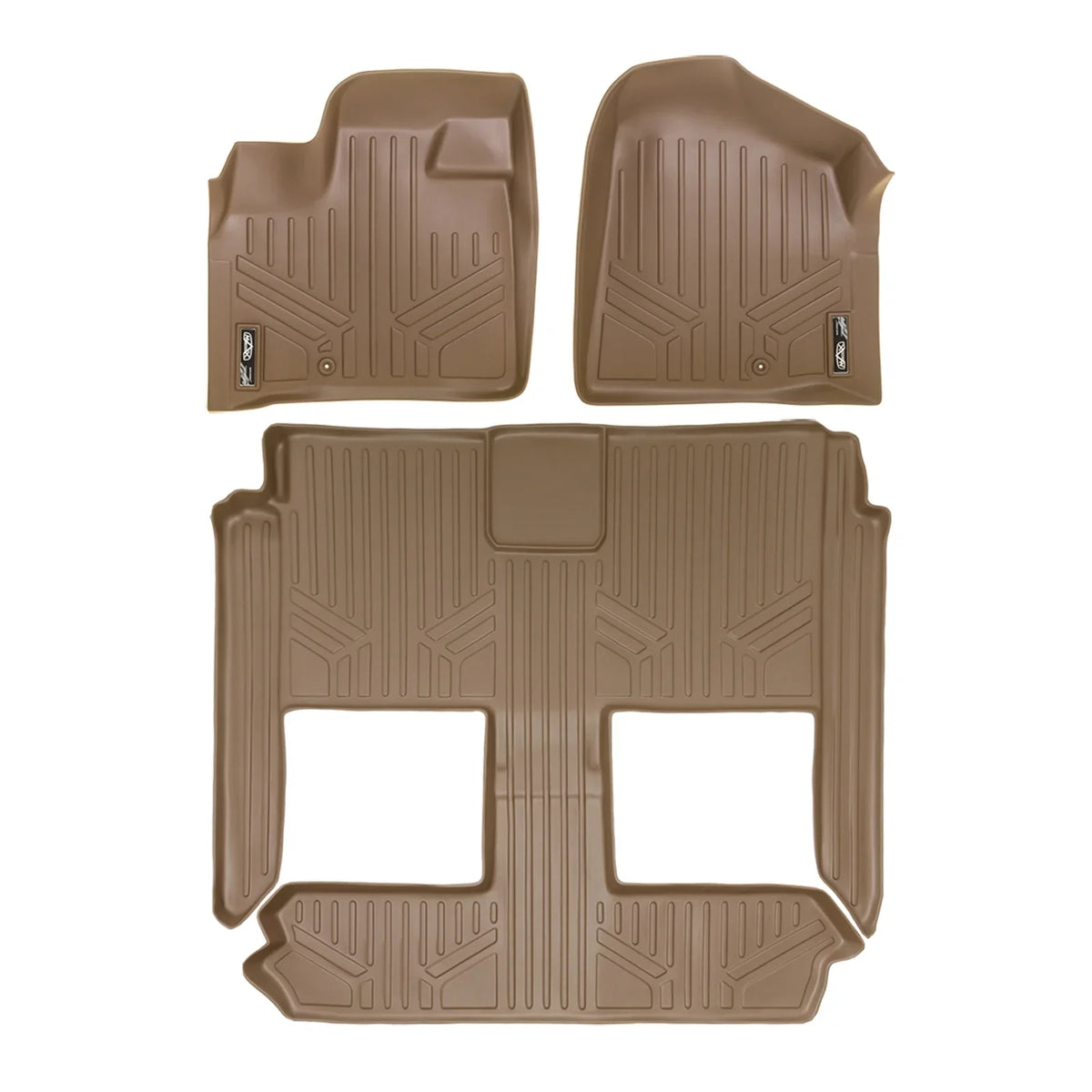 Caravan Grand Floor Tan 1st/2nd for Mats Smartliner Rows Liner 2008-2020 Dodge