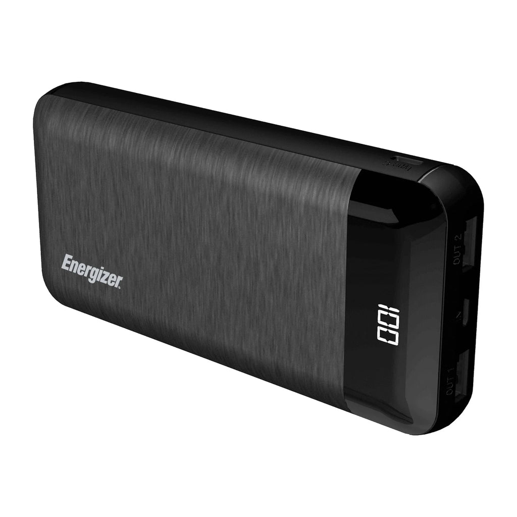 Black, Energizer UE20058 20,000 Power Bank, mAh Max