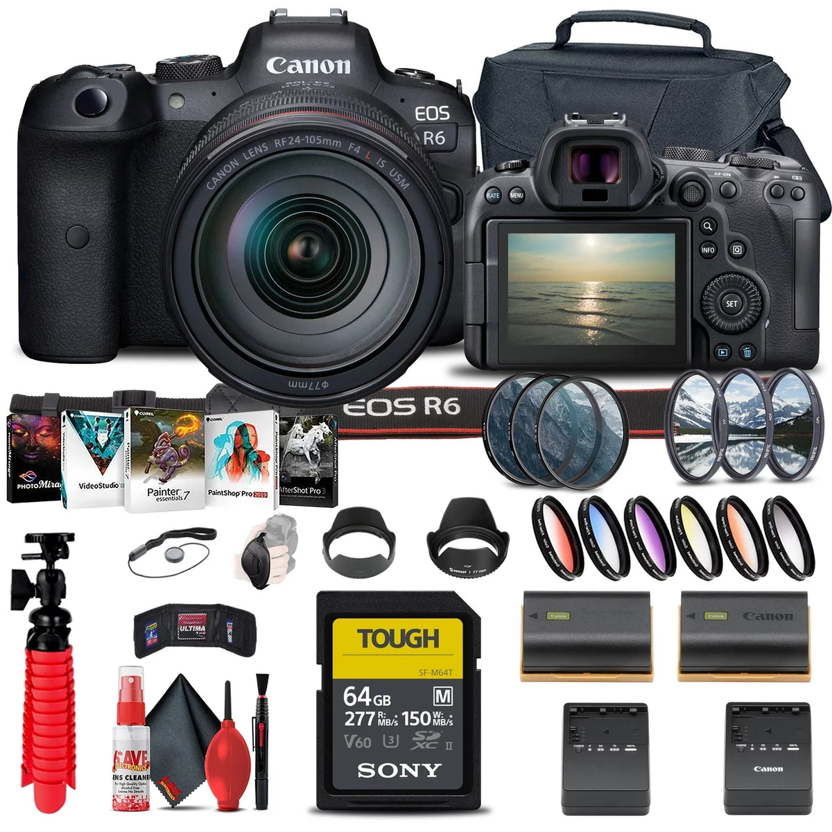 Canon f/4L (4082C012) More EOS Mirrorless R6 with Camera 24-105mm + Lens