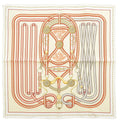 Cream Orange New) White (Like Carre 45 Grand Hermes Gavroche Pre-Owned Scarf Tralala