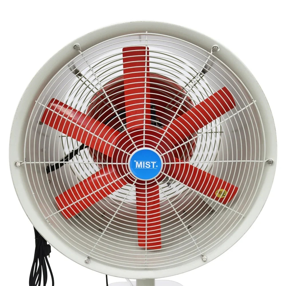 Cooling Hand-pushed and 110V Fan Humidification Watering Spray PreAsion Industrial Electric Humidification Spray Fan