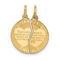 14k Words Pendant Apart Mizpah 31:49 22 Yellow Emotional Break 2-Piece on mm 17 Coin mm Genesis Bond Round x Gold
