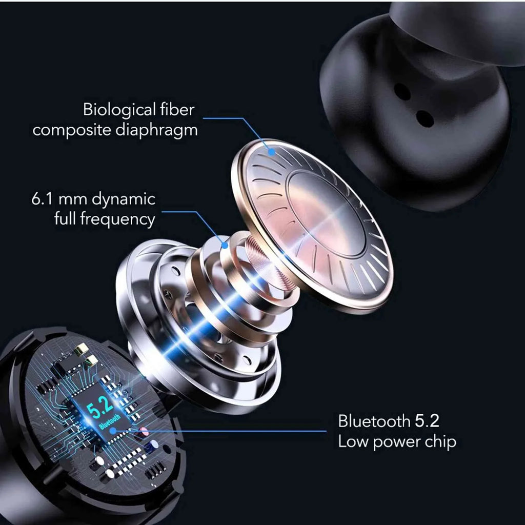 K5 Boost UrbanX Connect, Charging Connection, (2018) Case, Balanced, Bluetooth + Note Dual Bass IPX5 Wireless Lenovo Bluetooth Earbuds 5.2 Resistance, with Black, Water Compatible True