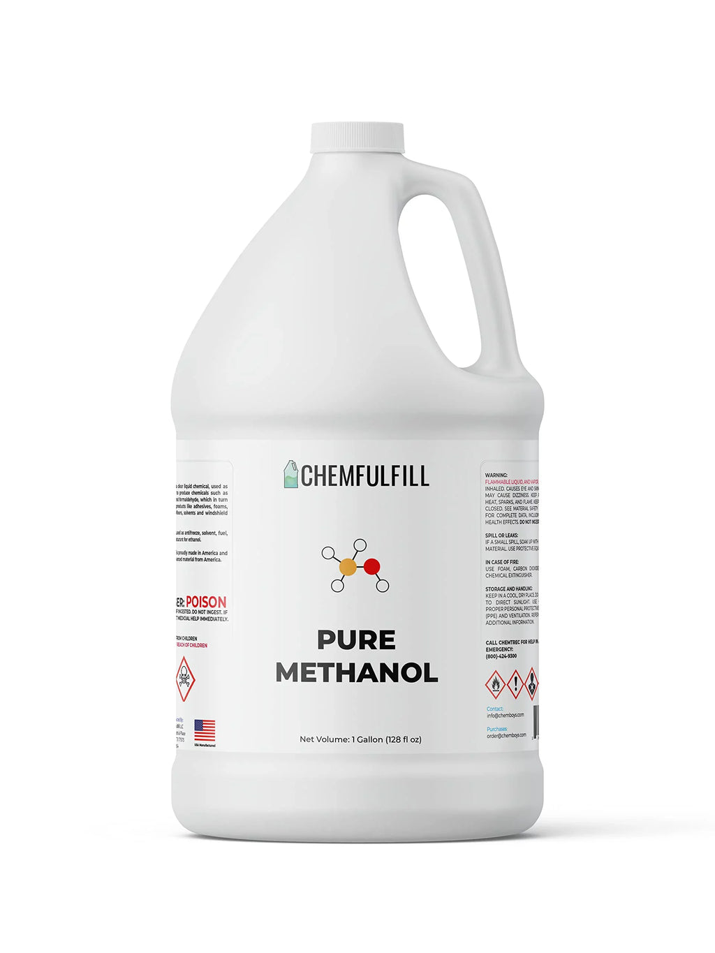 Alcohol High Methanol Methyl (640 - Chemfulfill fl oz)) (MeOH; (5-Gallon Methanol) Purity