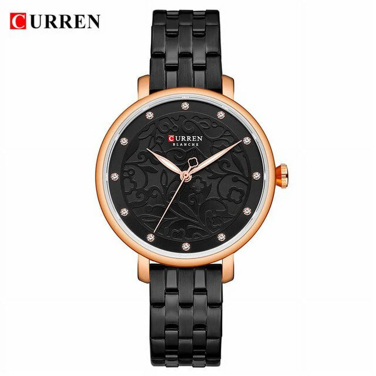 Watch Clock Brand - Feminino Pink Wristwatch Wristwatches Relogio Luxury Curren With Quartz Leather Top Rhinestone Women Fashion Ladies Watches Quartz