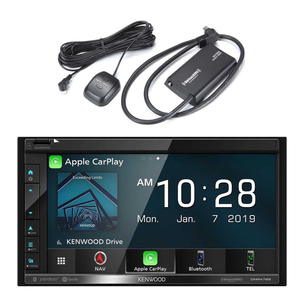 with Kenwood SXV300V1 Tuner Multimedia/Navigation Receiver SiriusXM DNR476S Digital