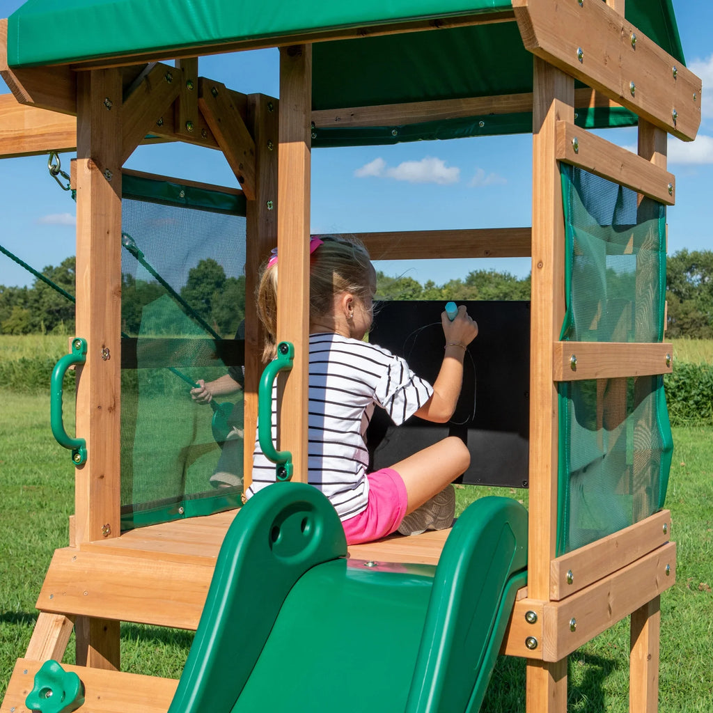Discovery Buckley Swing Set Hill Backyard