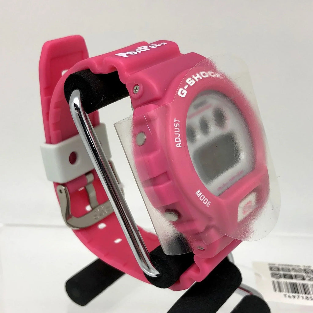 ITJT9ZWV73LU Men's G-SHOCK Eyes Pet Quartz Collaboration Mikunigaoka DW-6900BMO-9JR Post CASIO Store White (Good) Watch Pre-Owned Pink Three