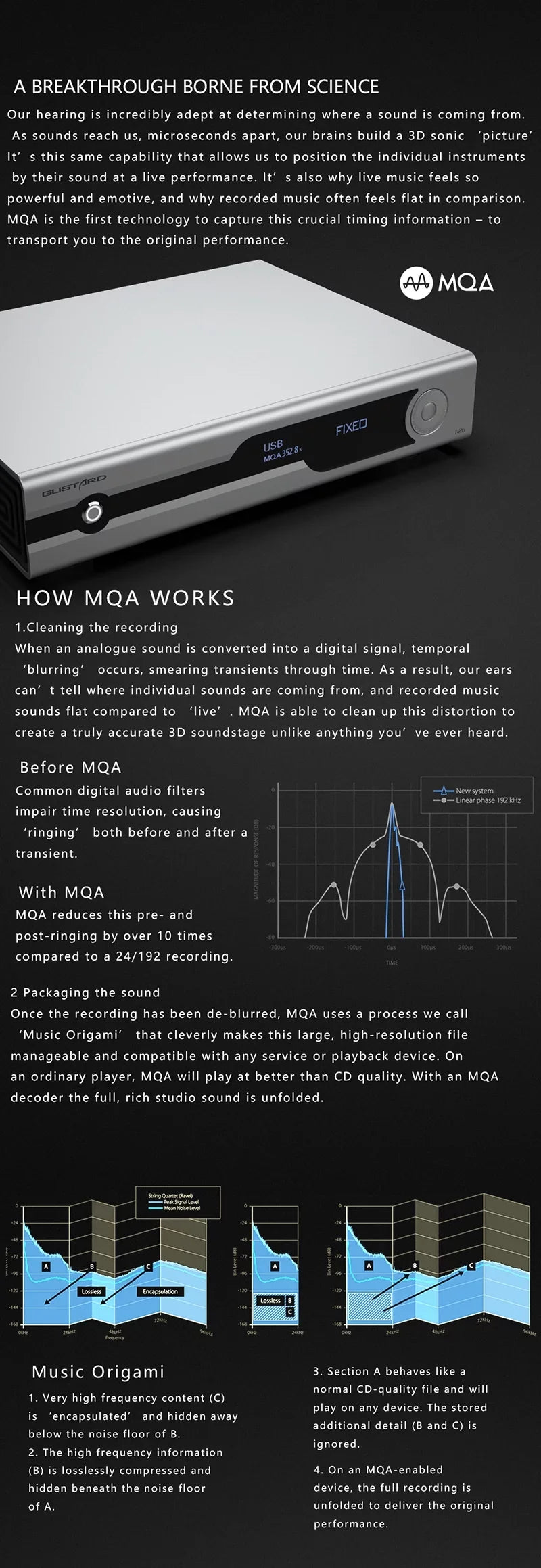 DSD (Black） Gustard XMOS Control Clock DAC Dual K2 DAC R26 Discrete Balanced R2R Remote LDAC Native with MQA Decoder