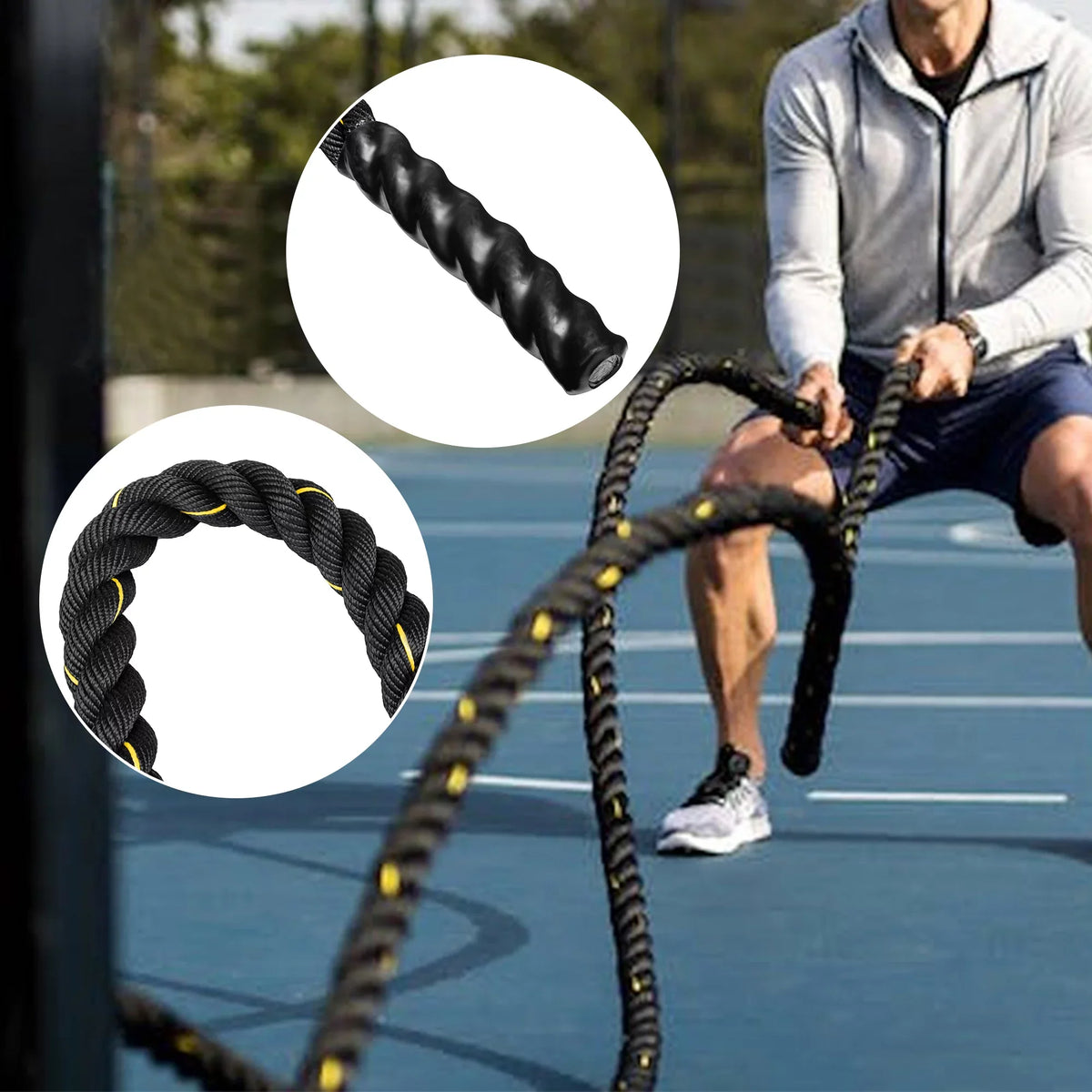 Workout Length Battle Fitness Strength Combat Training Gym Undulation Exercise 50Ft Rope Ropes Power Conditioning